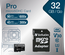 Carte mémoire Micro SD Verbatim Pro U3 - 32Go avec adaptateur