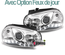 PHARES FEUX AVANTS DE JOUR LED DIURNES DRL DEVIL EYES CHROME VOLKSWAGEN VW GOLF 4 (03755)