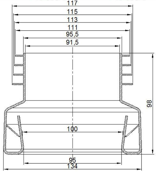 Manchette PVC droite - GARIS - W09-MD-WC