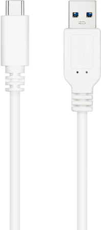 Câble Nanocable USB-A/C 3.1 M/M 2m (Blanc)