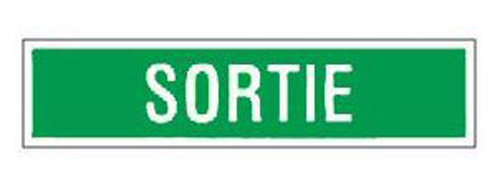Panneaux d'évacuation rectangulaire 330 x 75mm ''Sortie'' - NOVAP - 4120881