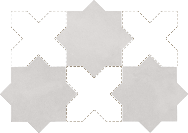 KASBAH STAR SMOKE - Carrelage étoile à tacos 16,8x16,8 cm