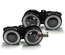 2 PHARES FEUX AVANTS NOIRS ANNEAUX ANGEL EYES BMW SERIE 3 E30 PHASES 1 et 2 (13203)