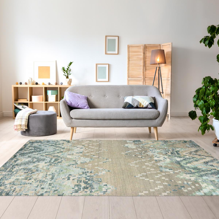 Tapis salon ANAPURNA tissé en laine