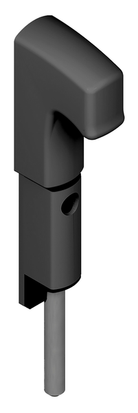 Verrou en applique Danaos tige inox longueur 167mm noir RAL9005 - LA CROISEE DS - DS6370-013