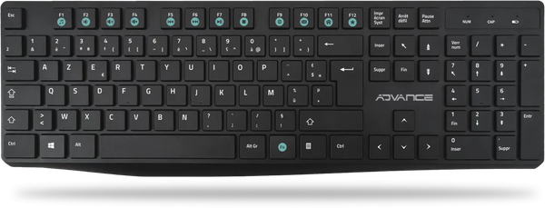 Pack 3en1 (Clavier/Souris/Tapis) sans fil Advance Elite (Noir)