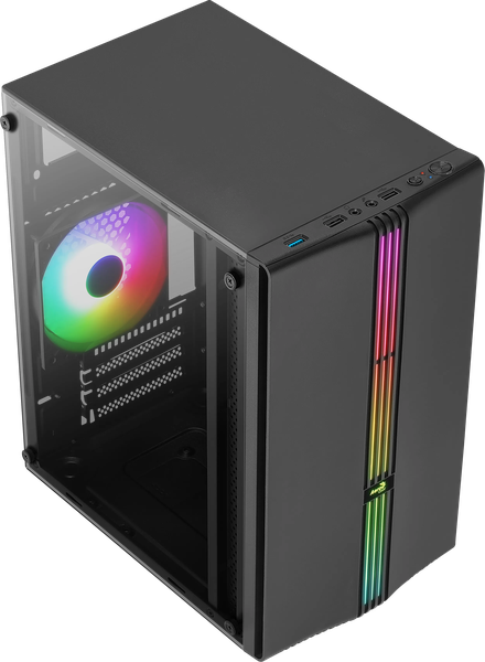Boitier Mini Tour Micro ATX AeroCool Evo Mini RGB avec panneau vitré (Noir)