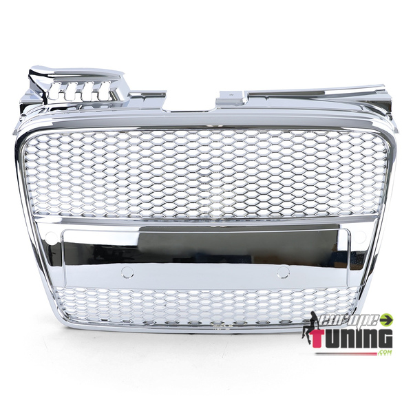 CALANDRE CENTRALE SPORT FULL CHROME LIGNE RS4 AUDI A4 B7 2004-2009 PDC (05326)