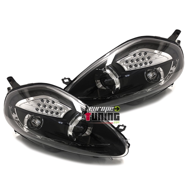 PHARES DEVIL EYES NOIRS TUNING FIAT GRANDE PUNTO ELECTRIQUES (00835)