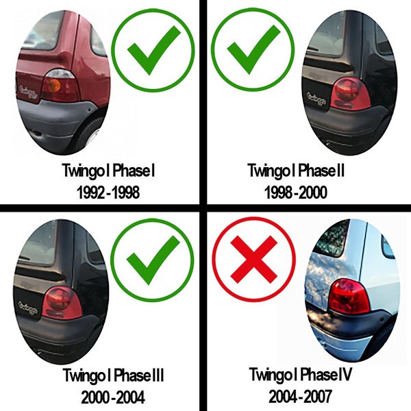 FEUX TUNING LEXUS CHROME POUR RENAULT TWINGO 1 DE 1992 A 2004 (02307)