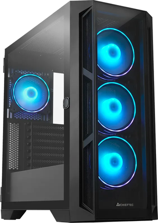Boitier Moyen Tour E-ATX Chieftec Apex RGB avec panneaux vitrés (Noir)