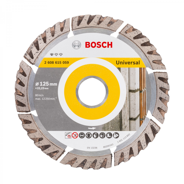 Disque à tronçonner diamanté D 125mm Standard Universel - BOSCH - 2608615059