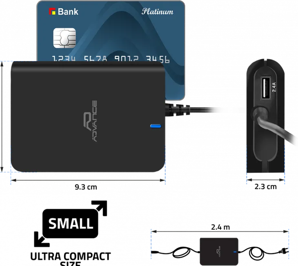 Chargeur universel Advance PowerUp compatible Asus 90W - 3 embouts