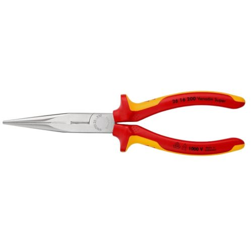 Pince à becs demi-rondes droites isolée à 1000V 200mm - KNIPEX - 26 16 200