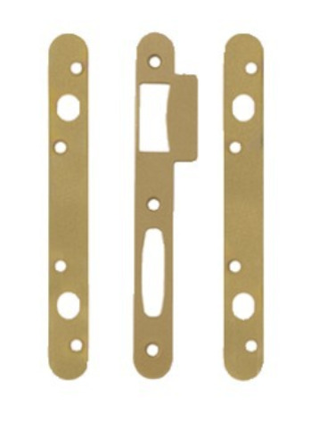 Jeu de gâche réversible pour serrure TRILOCK plates 5900 bout rond A2P* - VACHETTE - 16633000