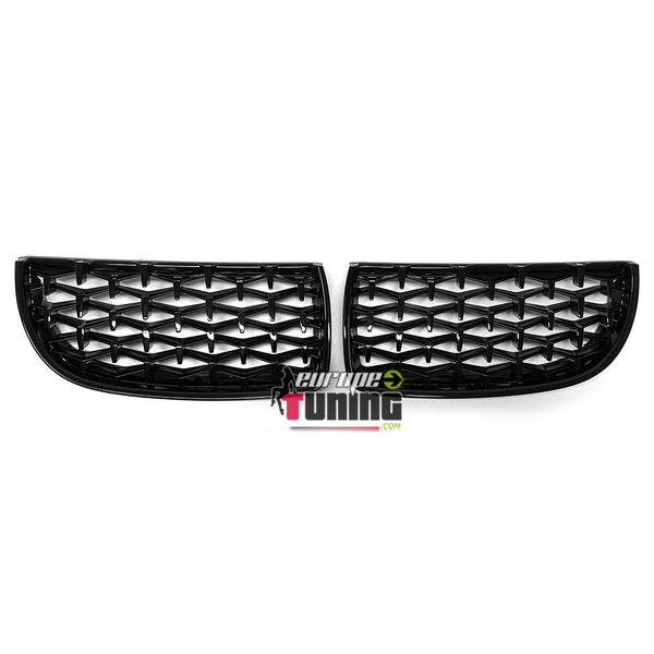 CALANDRES SPORT LUXE STYLE DIAMANT NOIR BMW SERIE 3 E90 & E91 PHASES 1 05-08 (05138)