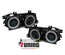 PHARES FEUX AVANT ANGEL EYES NOIRS TUNING BMW SERIE 7 E32 ET SERIE 5 E34 (13706)