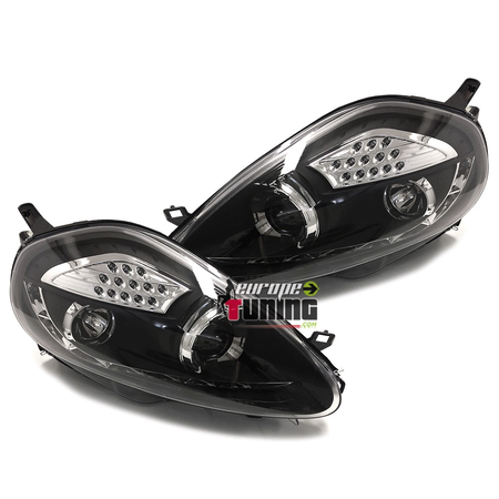 PHARES DEVIL EYES NOIRS TUNING FIAT GRANDE PUNTO ELECTRIQUES (00835)