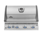 Barbecue à gaz encastrable LEX 485 inox 4 brûleurs + brûleur arrière - Napoleon