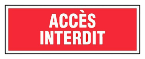 Panneaux d'interdictions rectangulaires 330 x 120mm ''Accès interdit'' - NOVAP - 4140575