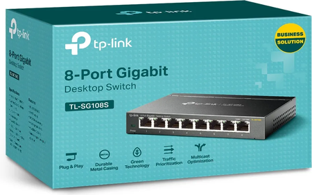 Switch réseau ethernet Gigabit TP-Link Easy Smart TL-SG108S - 8 ports