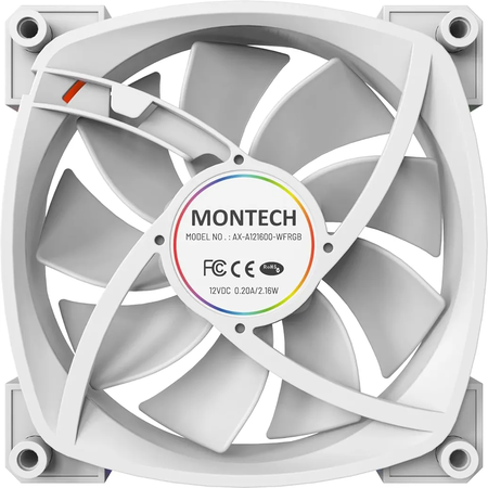 Lot de 3 Ventilateurs de boitier Montech AX120 RGB - 12cm (Blanc)