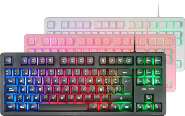 Clavier Gamer Mars Gaming MK023 RGB (Blanc)