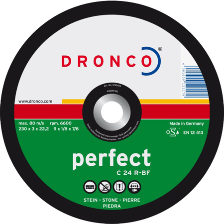 Disque à tronçonner C 24 R 115 x 3x 22,23mm - DRONCO - 1117015100