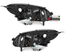 PHARES NOIRS FEUX BANDES LED DEVIL EYES RENAULT TWINGO II PH I 2007-2011 (00733)