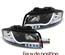 PHARES NOIRS AVANTS FEUX DE JOUR TUBE LED LIGHT BAR AUDI A4 B6 8E 2000-2004 (05503)