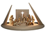 Crèche en bois avec éclairage LED 17 pièces 12cm