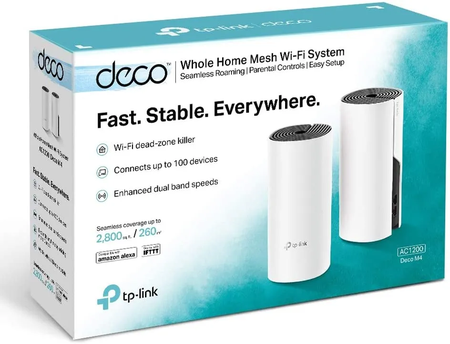 Système WiFi Mesh TP-Link Deco M4 AC1200 (2 pièces)