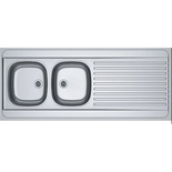 Evier inox à poser SPX 2 cuves avec égouttoir 1400x600cm MAN 721-1400 - FRANKE - 901420