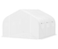 Serre tunnel de jardin grande taille porte + 6 fenêtres acier galvanisé PE haute densité blanc