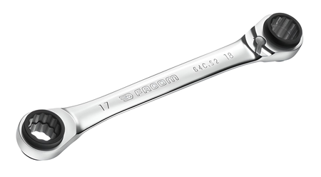 Clé polygonale à cliquet droite multi-ouverture métriques diamètre 8x10-12x13mm longueur 150mm - FACOM - 64C.S1