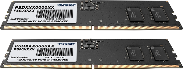 Kit Barrettes mémoire 32Go (2x16Go) DIMM DDR5 Patriot Signature Line 5600MHz (Noir)