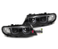 2 PHARES FEUX NOIRS ANGEL EYES LED EN U CCFL BMW SERIE 3 E46 5 PORTES 2001-2005 (00563)