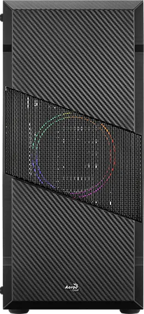 Boitier Moyen Tour ATX AeroCool Menace Saturn F RGB avec panneau vitré (Noir)