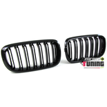 GRILLES DE CALANDRES SPORT NOIRES DOUBLE AILETTES BMW X5 F15 et X6 F16 2013-2018 (04817)