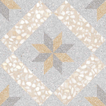 GADNER CREMA 30 x 30 cm - Carrelage aspect carreaux de ciment motif étoile