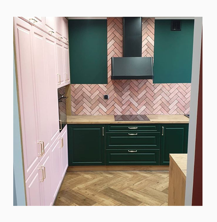 ARTISAN ROSE MALLOW - Faience  6,5x20 cm aspect zellige brillant rose