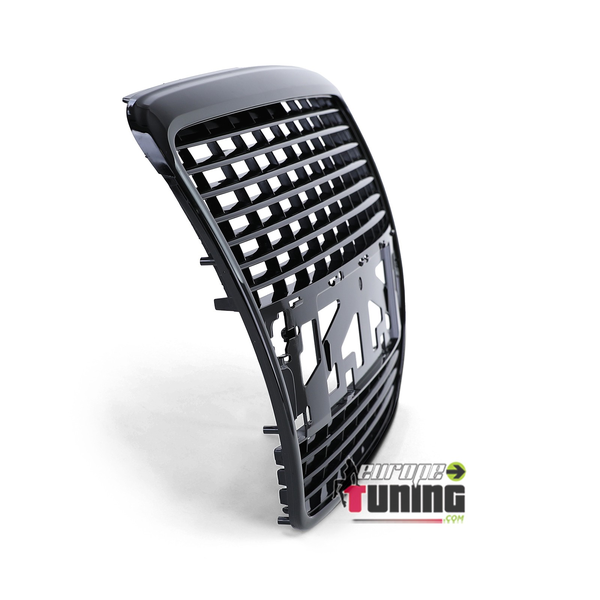 GRILLE CALANDRE SPORT NOIR BRILLANT LOOK S-LIGNE AUDI A6 C6 2004-2008 (05327)