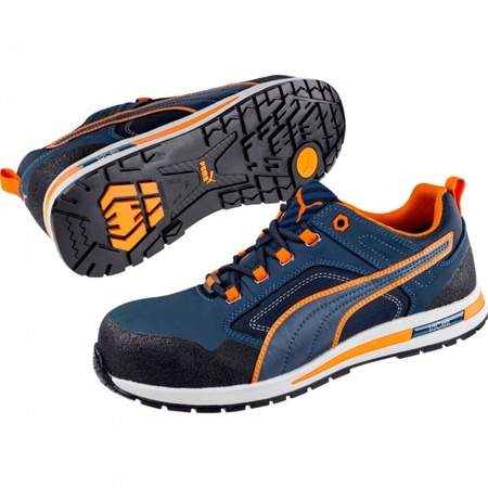 Baskets de sécurité basse CROSSTWIST LOW S3 HRO SRC bleu/orange P41 - PUMA - 643100-T.41