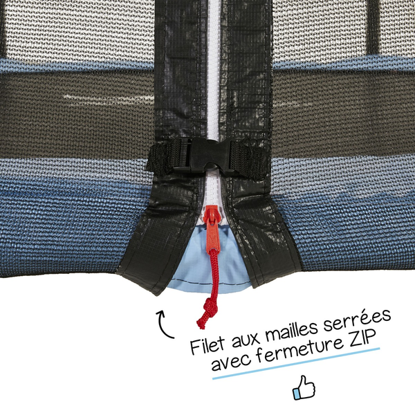 Kangui - Trampoline de jardin 366 cm + filet de sécurité | Normes EU | Montage facile