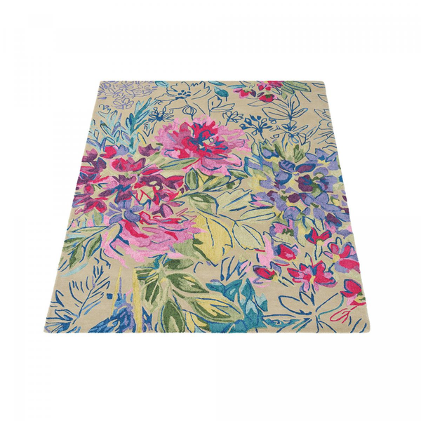 Tapis salon TETBURYM tufté main en viscose