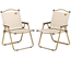 Lot de 2 chaises de jardin camping pliables acier oxford