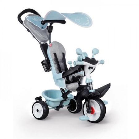 SMOBY Tricycle enfant évolutif Baby Driver Plus - Structure métal - Bleu