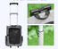 2 en 1 trolley sac à dos roulettes chien chat gris