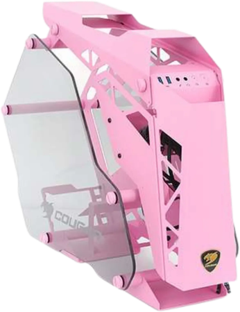 Boitier Mini Tour Micro ATX Cougar Mini Conquer avec panneaux vitrés (Rose)