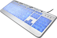 Clavier filaire Revoltec LightBoard XL 2 (Argent)